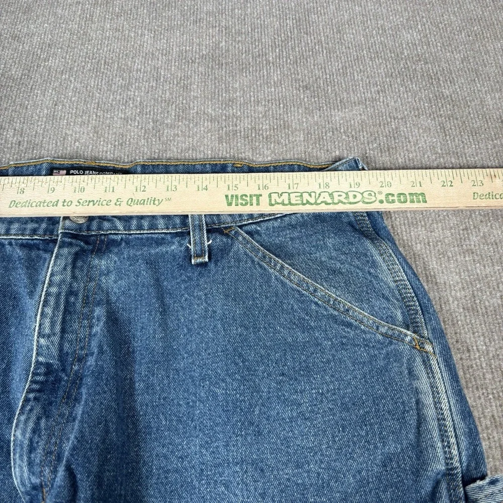 Vintage Polo Jeans Co Ralph Lauren Jean Shorts Mens 38 Blue Denim Carpenter Logo